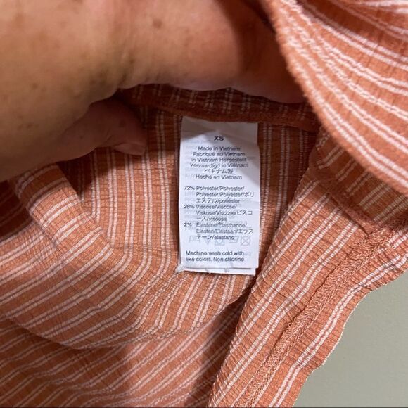 𝅺madewell Sz Xs Texture & Thread Peasant Top in Stripe - Picture 6 of 8